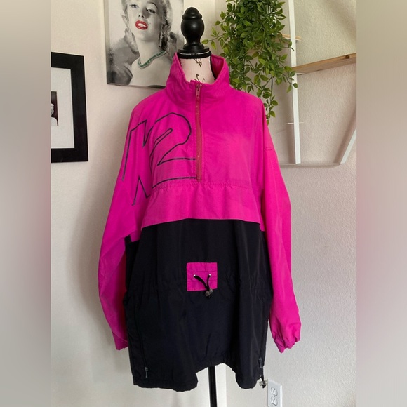 K2 Jackets & Blazers - K2 Windbreaker Jacket Pink with black Size L
